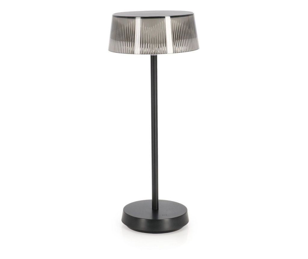 Caral fekete acél LED asztali lámpa Ø15,4x36,5h