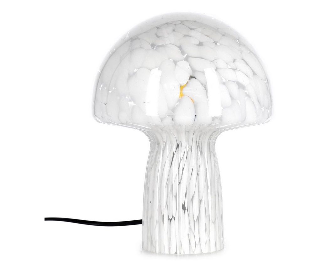 Carysa fehér és szürke üveg asztali lámpa Ø20x25,5h