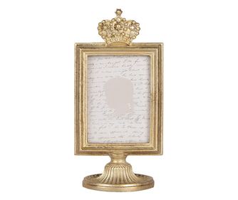 Golden Polyresin Table Photo Frame, 9x6x17 cm / 7x9 cm