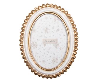 Zlatni i bijeli stolni/zidni okvir za fotografije 15x2x20 cm / 10x15 cm