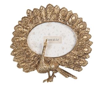 Peacock Gold Tabletop Photo Frame 17x3x16 cm / 10x8 cm