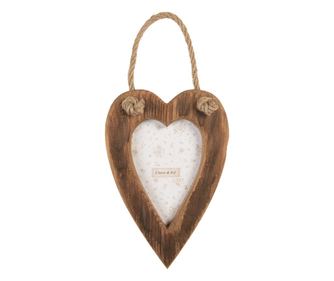 Brown Wooden Wall Photo Frame 15x2x23 cm / 10x15 cm