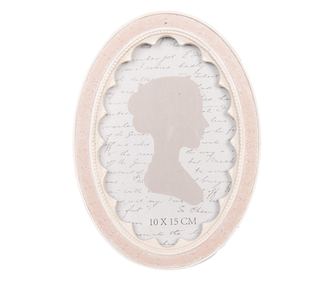 Rozi okvir za fotografije od polirezina za stol, 13x2x18 cm / 10x15 cm