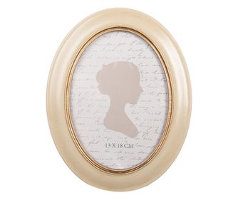 Beige and Gold Polyresin Tabletop Photo Frame 18x2x23 cm / 13x18 cm