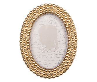 Golden Polyresin Table Photo Frame 8x2x11 cm / 6x9 cm