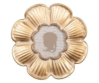 Zlatni poliuretanski stolni okvir za fotografije Ø 15x2 cm / Ø 8 cm