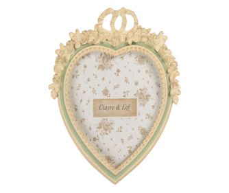 Green and Beige Polyresin Tabletop Photo Frame 16x3x23 cm / 13x18 cm