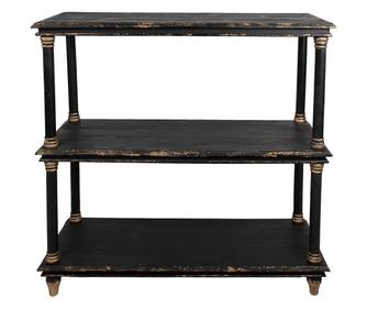 Vintage Black Wood Console Table 110x40x113 cm