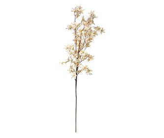 Set of 3 beige artificial flowers 15x7x112 cm