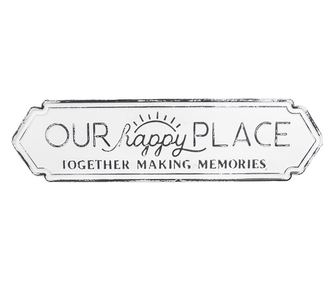 Crno-bijeli metalni ukras za zid 76x1x24 cm