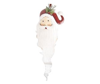Multicolor Metal Santa Claus Figurine 30x10x79 cm