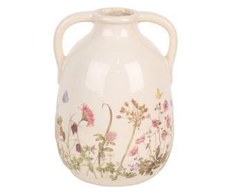 Multicolor Ceramic Flower Vase Ø 16x22 cm