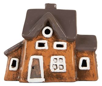 Christmas Candle Ceramic House Multicolored 20x11x16 cm