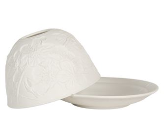 White Porcelain Candle Holder Ø 12x8 cm