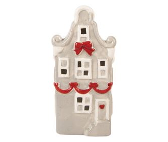 Multicolor Ceramic Christmas House with LED 11x9x22 cm