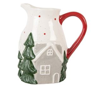 Multicolor Ceramic Christmas Carafe 19x14x20 cm