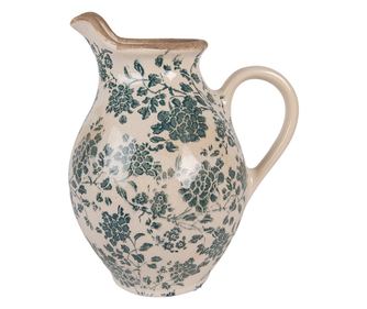 Beige and Green Decorative Carafe 21x16x24 cm