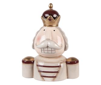 Többszínű kerámia diótörő figura 17x12x23 cm