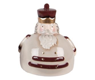 Multicolor Ceramic Nutcracker Bowl Ø 17x25 cm