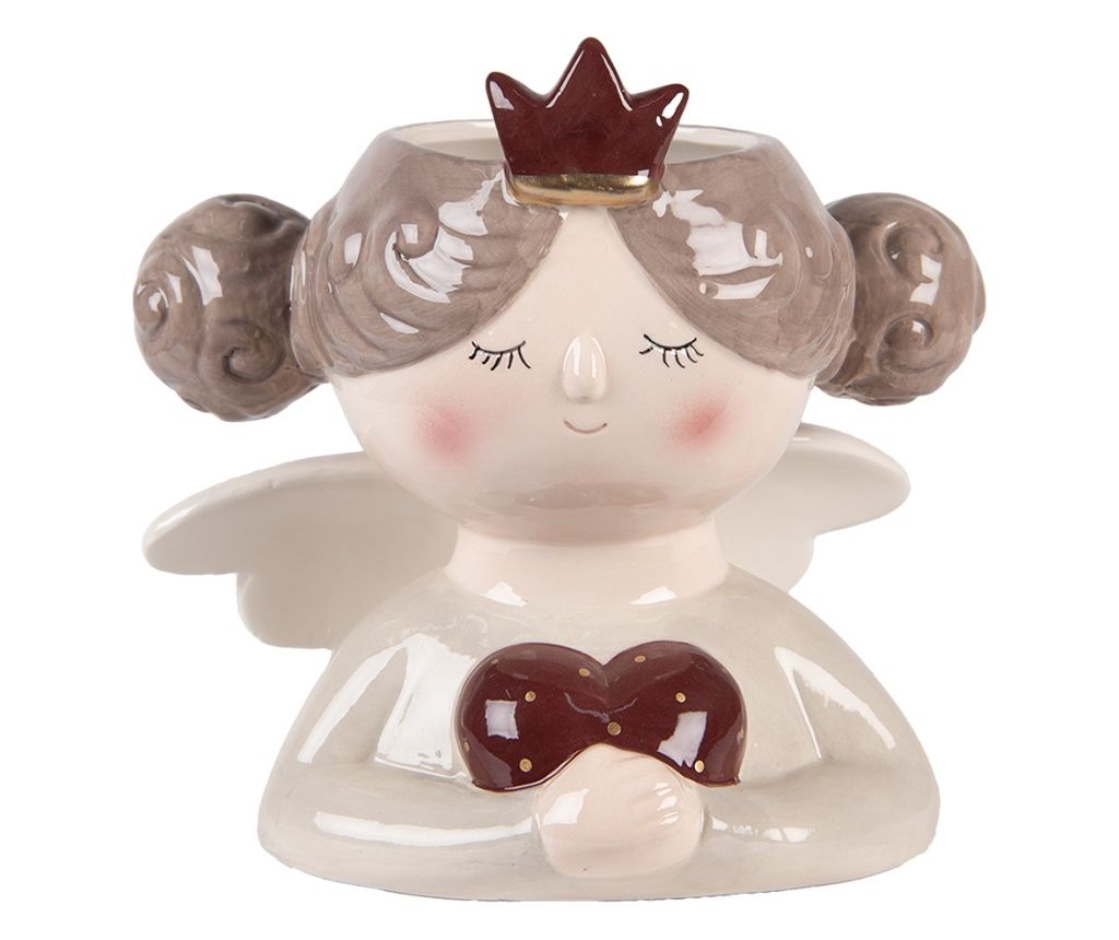 Multicolor Ceramic Angel Flower Pot 17x14x17 cm