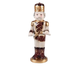 Többszínű kerámia diótörő figura 8x8x25 cm