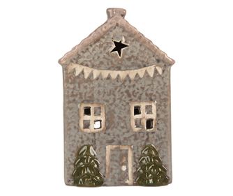 Gingerbread House Ceramic Candle Holder 10x8x15 cm