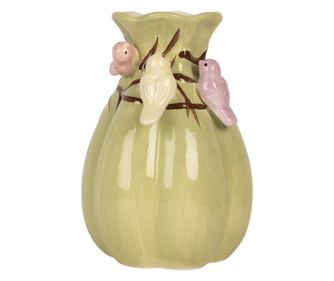 Multicolor Ceramic Flower Vase Ø 14x21 cm