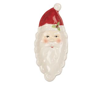 Multicolor Ceramic Santa Claus Plate 11x25x3 cm