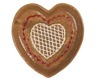 Multicolor ceramic plate 17x17x3 cm