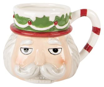 Multicolor Ceramic Nutcracker Mug 15x12x11 cm / 550 ml