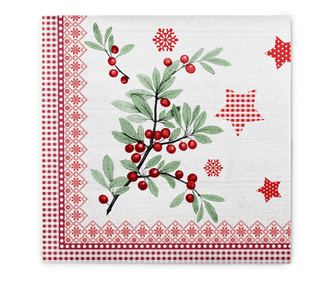 Servetele de masa festive Linclass - Country X-Mas / 40 x 40 cm / 50 buc