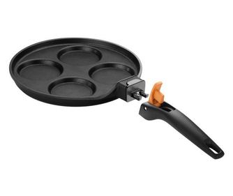 Crna tava s 4 udubljenja 24 cm