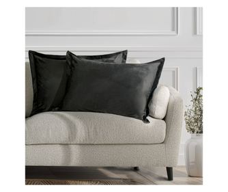 Set od 2 jastučnice boje čelika od baršuna, 50x70