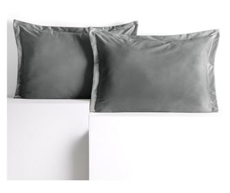 Set od 2 sive jastučnice od baršuna, 50x70