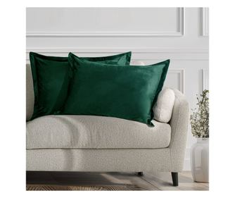 Set od 2 tamno zelene jastučnice od baršuna, 50x70