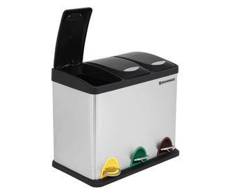 Srebrna kanta za smeće 46x26,5x39,5 cm