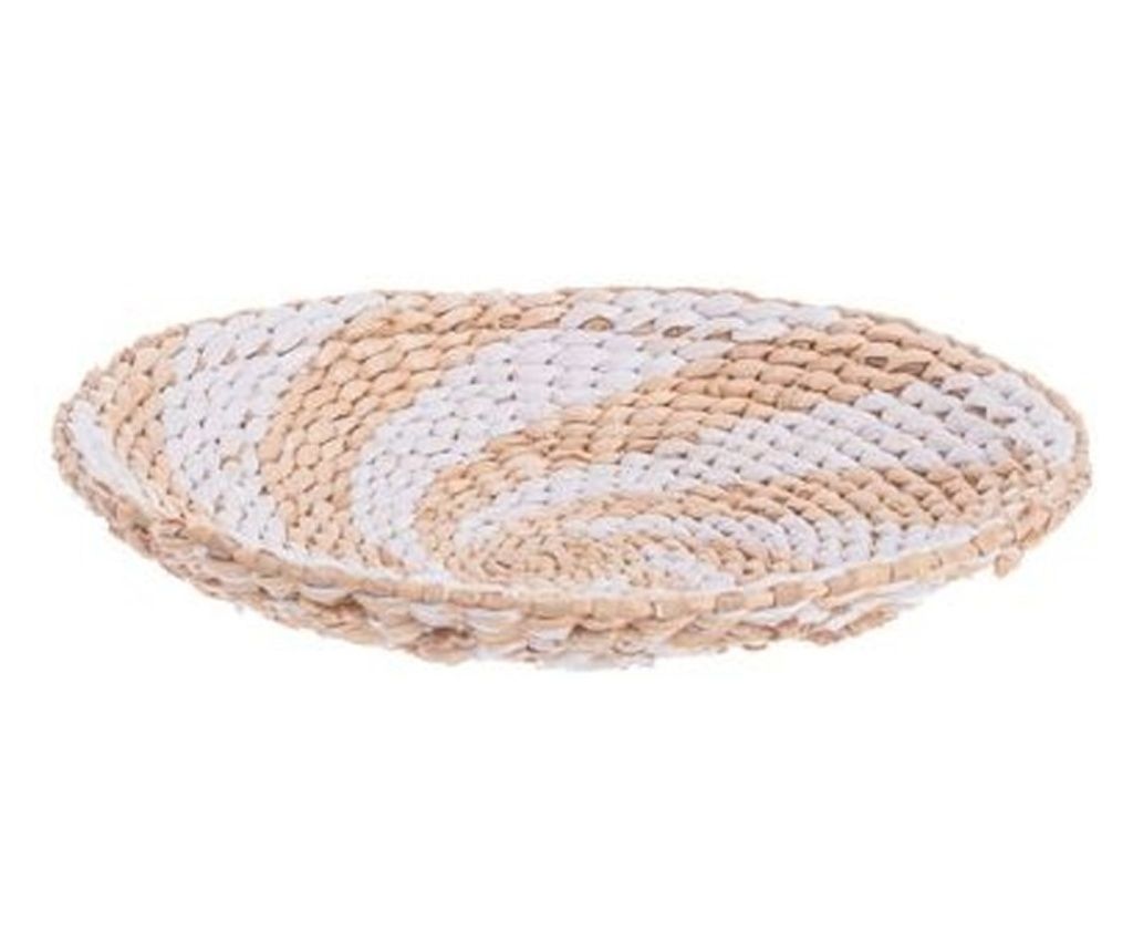 Woven Tray Ø30 cm Bizzotto white-beige