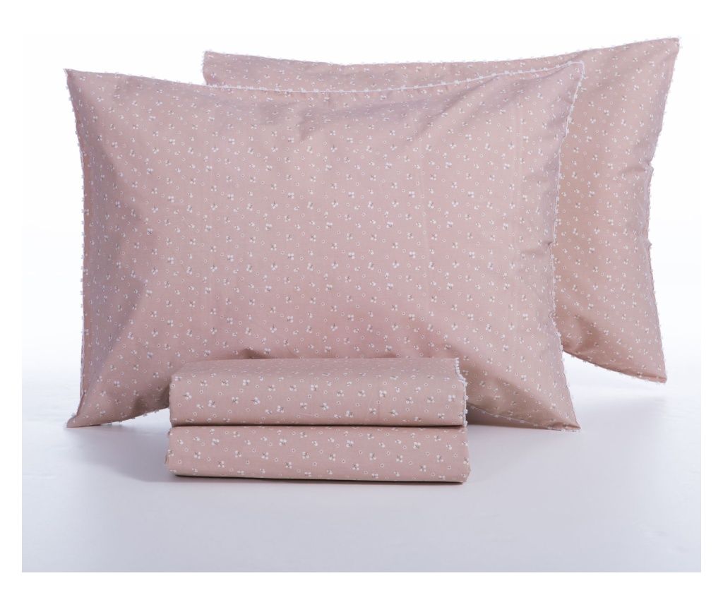 Set 2 cearsafuri 280x270 cm + 2 fete perna 52x72 cm Nef-Nef Sissy Rose