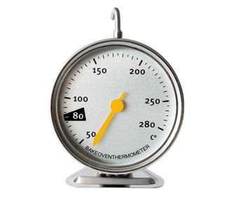 Аналогов метален термометър с кука Pufo Meat за фурна, обхват на измерване 50-280°C