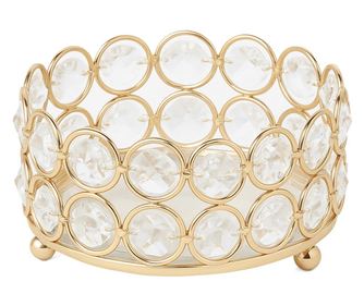 Modern Kerek Hamutálca 2 az 1-ben Pufo Elegáns - Üveg és Fém, Elegáns Kombináció Beltérre, Kültérre, Teraszra vagy Irodába