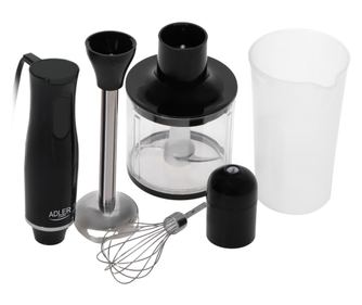 Вертикален пасатор Adler AD 4620B, 500W, 4 в 1, 2 скорости, 500мл/700мл, ножове от неръждаема стомана, дължина на кабела 1м, Мод