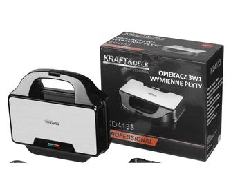 Elektromos kenyérpirító cserélhető lapokkal 1500W, Kraft&Dele, KD4133