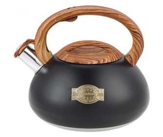 Klausberg KB 7565 fütyülős vízforraló, 3 l, vastag falú talp, indukciós, fekete/barna