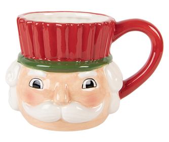 Viacfarebný keramický hrnček Luskáčik 14x11x10 cm / 350 ml