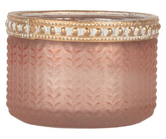 Rose Gold Glass Candle Holder Ø 7x4 cm