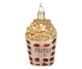 Set of 2 Christmas Tree Glass Ornaments 6x3x10 cm