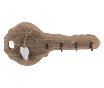 Wooden Key Holder 30x4x14 cm