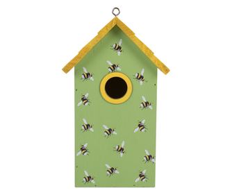 Višebojna drvena kućica za ptice 15x10x22 cm