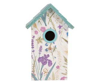 Višebojna drvena kućica za ptice Ljeto 15x10x22 cm