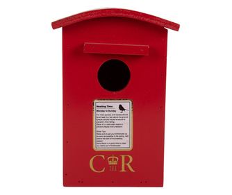 Višebojna drvena kućica za ptice 14x12x21 cm